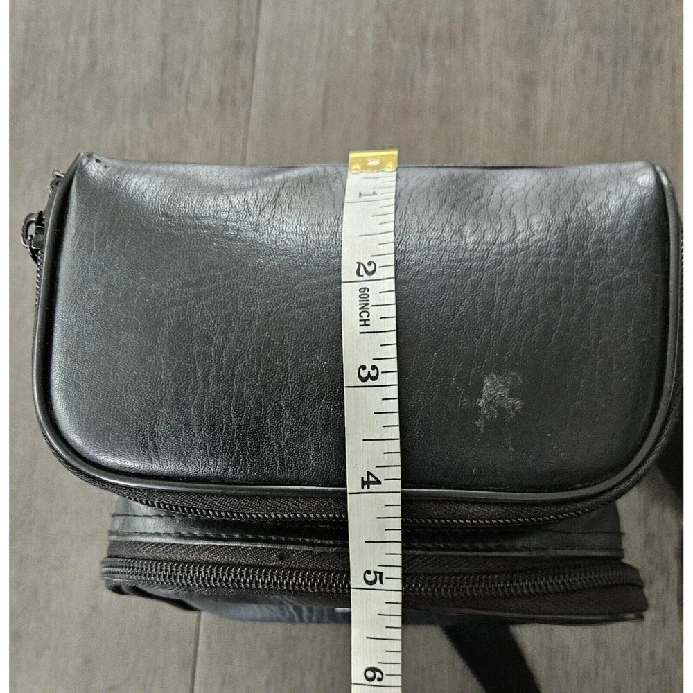 Camera Black Divided Shoulder Bag Crossbody Protective Case Removable Strap